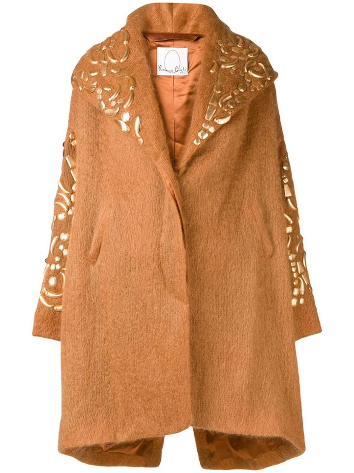 Romeo Gigli X Eggs Oversized Midi Coat - Neutrals