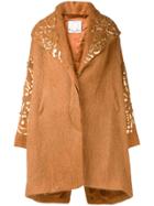 Romeo Gigli X Eggs Oversized Midi Coat - Neutrals