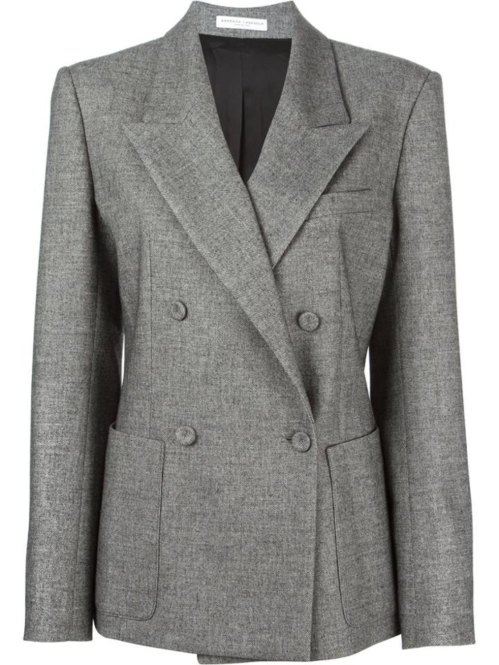Barbara Casasola Double Breasted Blazer - Grey