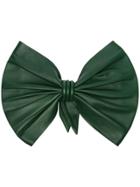 Montana X Montana Forest Green Bow-embellished Leather Necktie