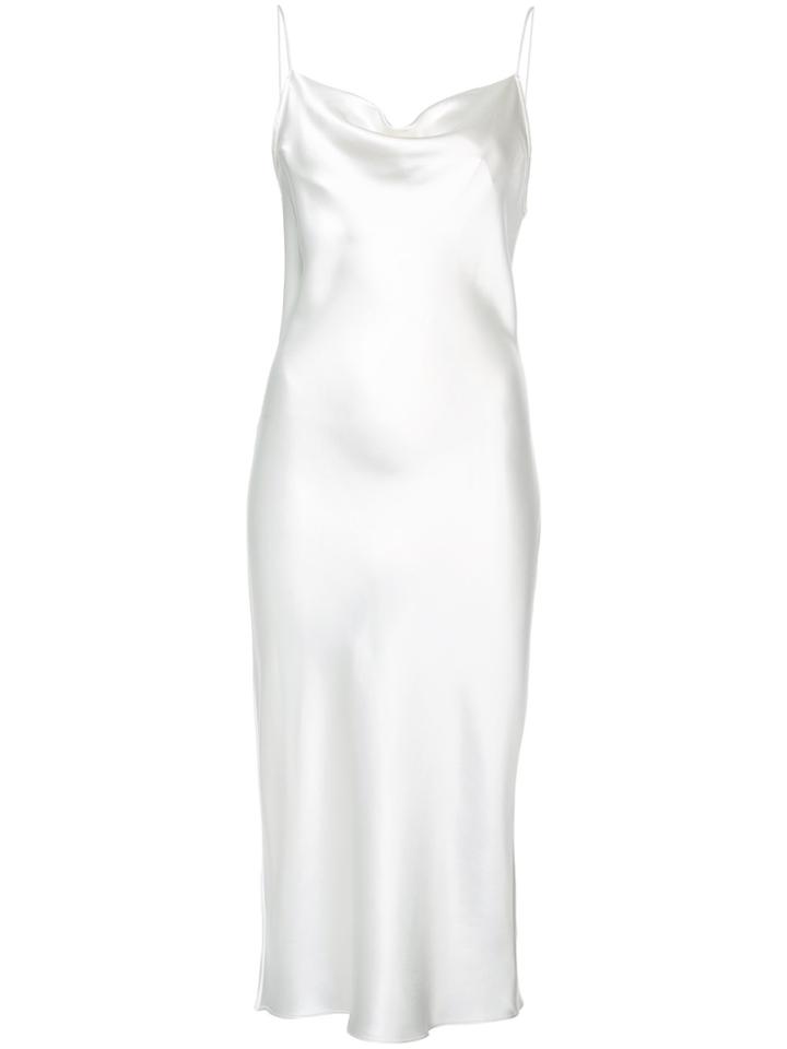 Fleur Du Mal Cowl Neck Slip Dress - White