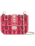 Valentino Valentino Garavani Glam Lock Lipstick Shoulder Bag - Pink &