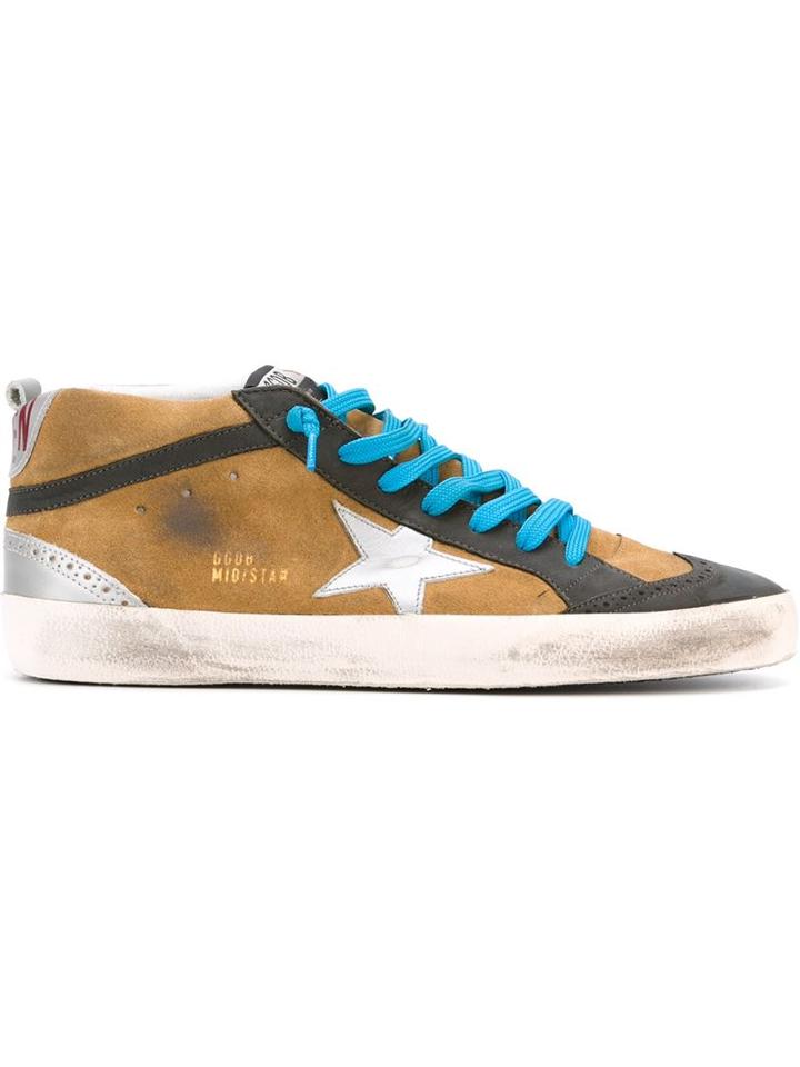 Golden Goose Deluxe Brand Mid Star Sneakers, Men's, Size: 43, Nude/neutrals, Suede/rubber
