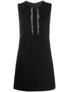 Pinko Appliqué Fringe Sheath Dress - Black
