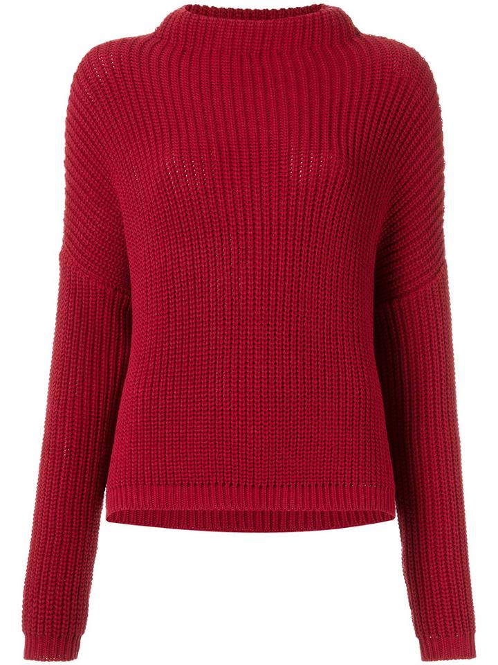 Uma Raquel Davidowicz - Knitted Jumper - Women - Cotton/acrylic - M, Red, Cotton/acrylic