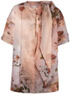 Antonio Marras Floral Print Coat, Women's, Size: 46, Pink/purple, Silk