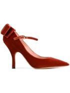 Rochas Bow Pumps - Red