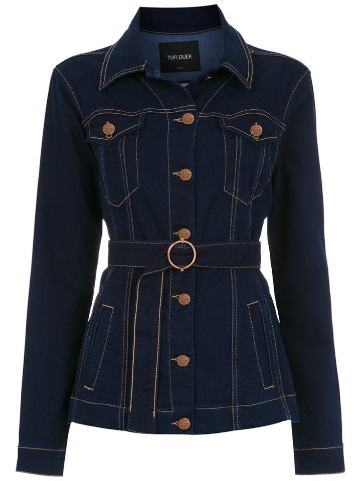 Tufi Duek Belted Denim Jacket - Blue