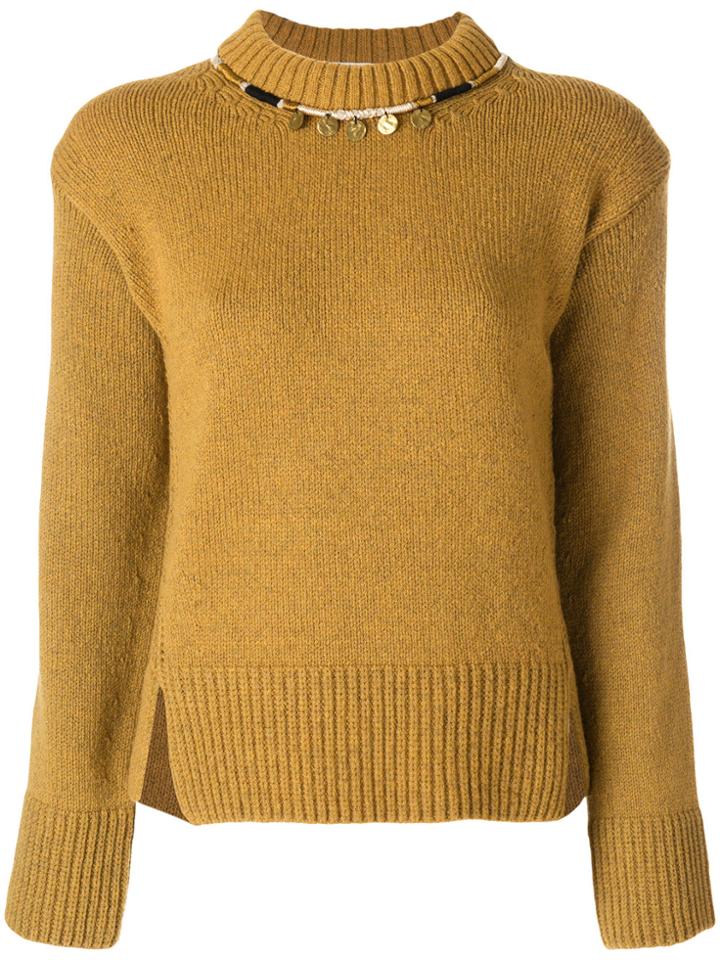 Forte Forte Necklace Detail Jumper - Yellow & Orange