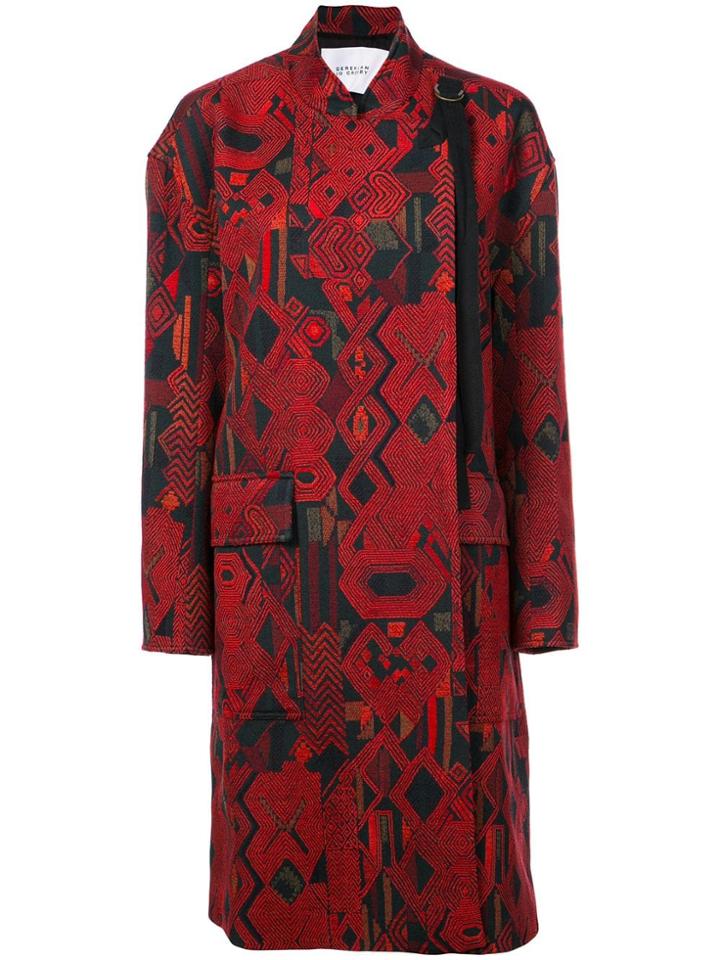 Derek Lam 10 Crosby Jacquard Coat - Red