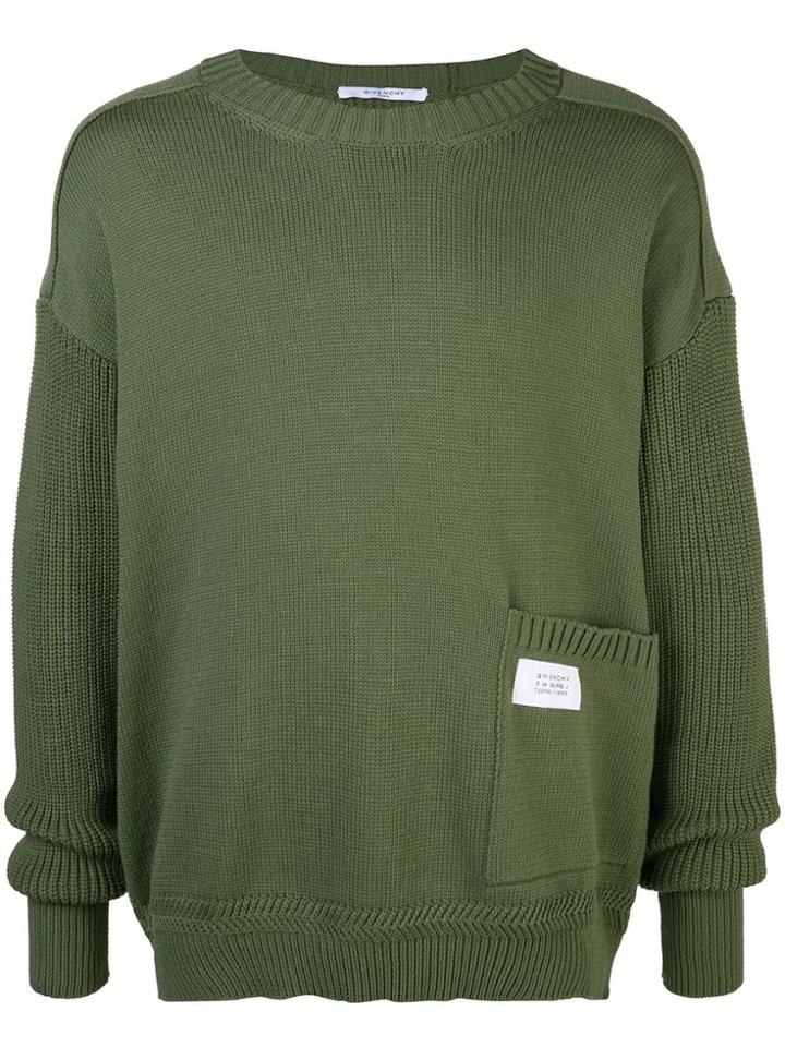 Givenchy Patch Pocket Jumper - Green