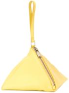 Jil Sander Origami-inspired Clutch Bag, Women's, Yellow/orange, Leather
