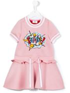 Fendi Kids - Embellished Exploding Logo Dress - Kids - Modal - 10 Yrs, Pink/purple