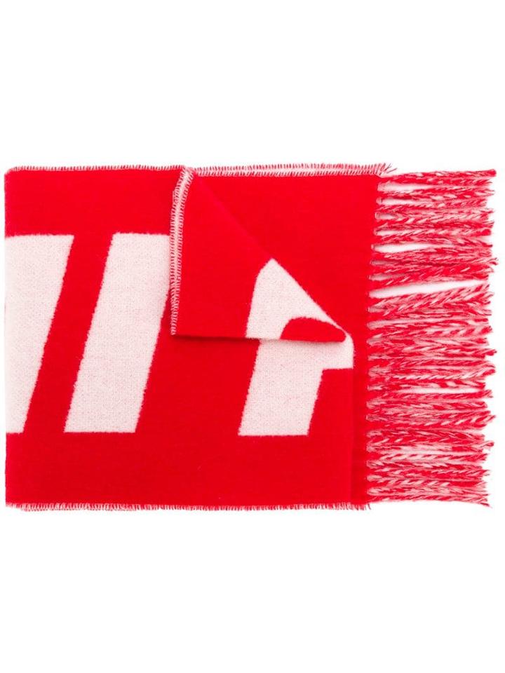 Ami Paris Scarf Ami Paris Logo - White