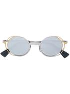 Kuboraum Crooked Arm Sunglasses - Metallic