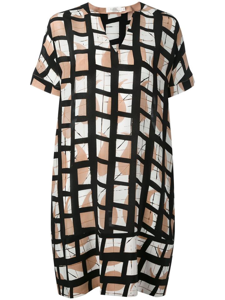 Barba - Patterned Dress - Women - Silk - 50, Black, Silk