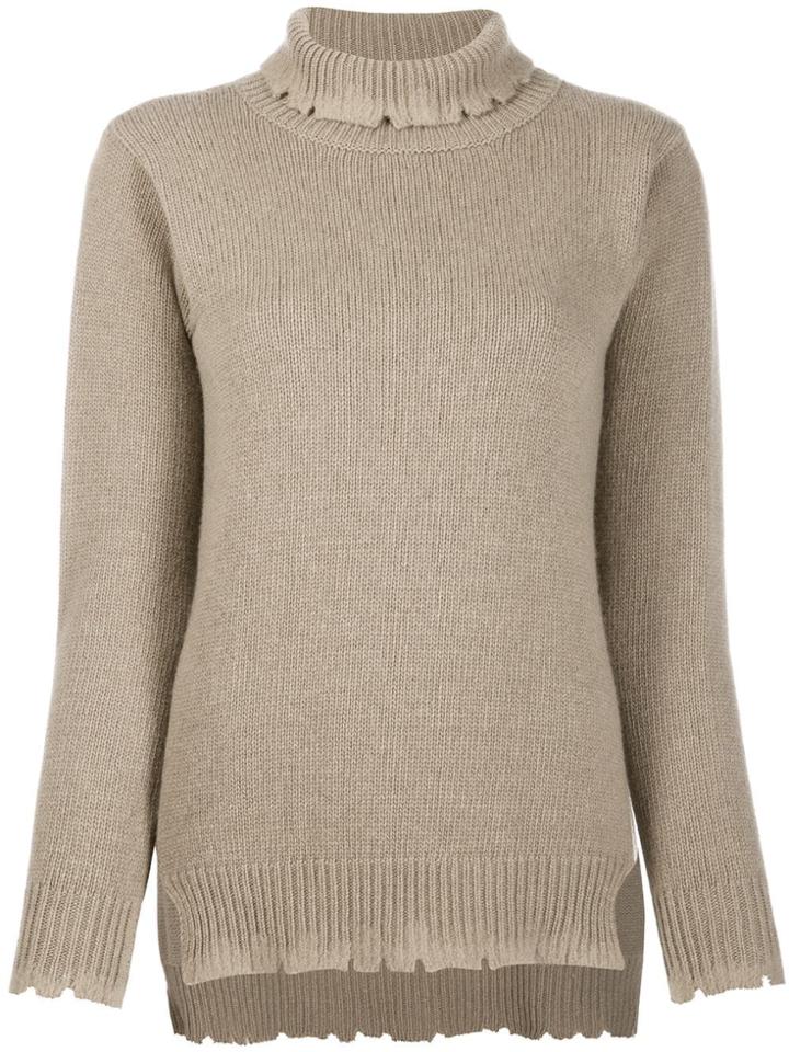 Avant Toi Roll Neck Sweater - Neutrals