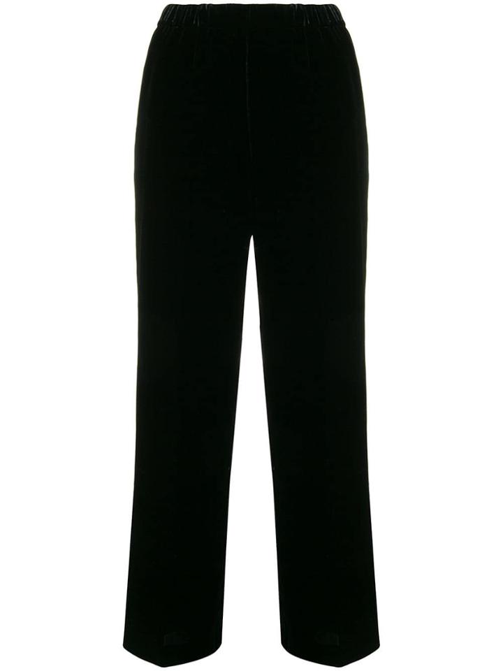 Aspesi Velour Wide-leg Sweatpants - Black