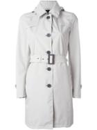 Herno Detachable Hood Trench Coat, Women's, Size: 40, Nude/neutrals, Polyester/polytetrafluoroethylene Ptfe