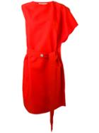 Marni - Asymmetric Dress - Women - Polyester - 42, Red, Polyester