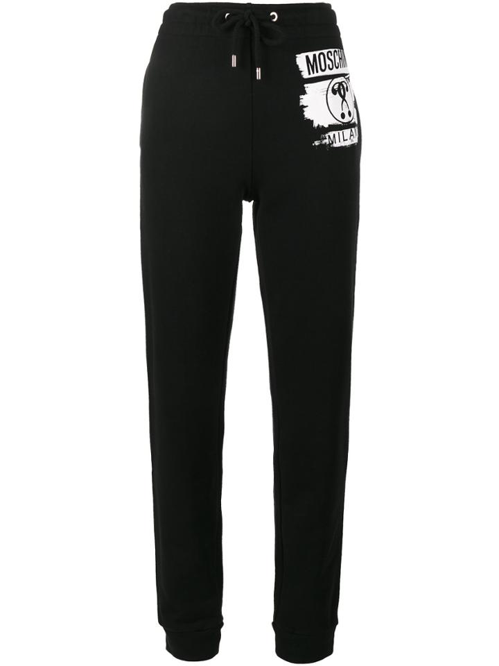 Moschino Question Mark Print Track Pants - Black