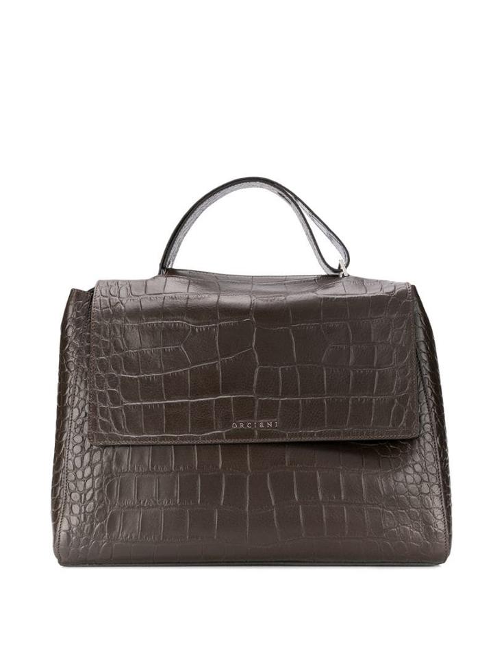 Orciani Embossed Detail Tote Bag - Brown