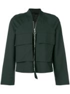 Odeur Collarless Zipped Jacket - Green