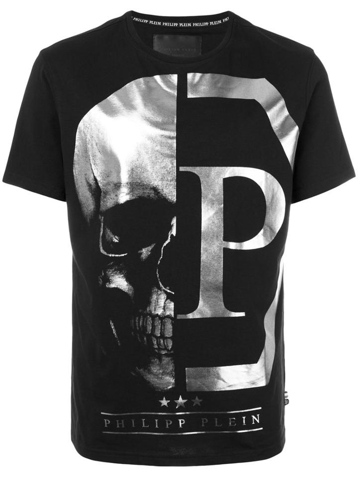 Philipp Plein - Skull Logo Printed T-shirt - Men - Cotton - M, Black, Cotton
