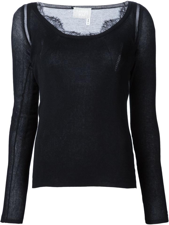 Lanvin Lace Detail T-shirt
