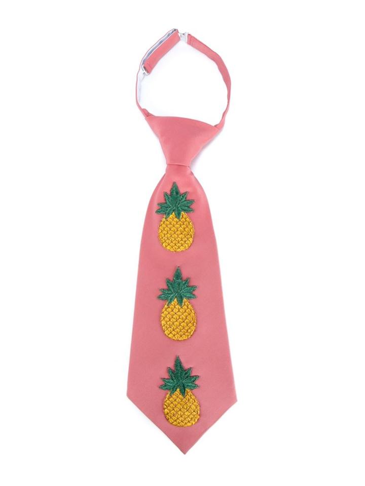 Gucci Embroidered Pineapple Silk-blend Tie