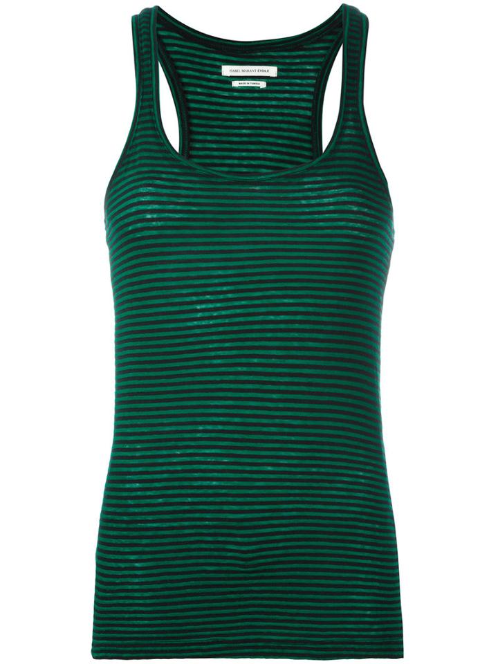 Isabel Marant Étoile Striped Vest Top, Women's, Size: Medium, Green, Cotton/linen/flax