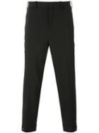 Neil Barrett - Cropped Tailored Trousers - Men - Cotton/polyester/spandex/elastane - 44, Black, Cotton/polyester/spandex/elastane