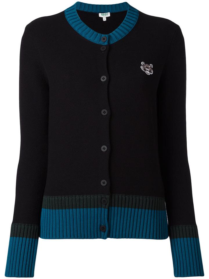 Kenzo Mini Tiger Cardigan, Size: Large, Black, Cotton/viscose/polyester