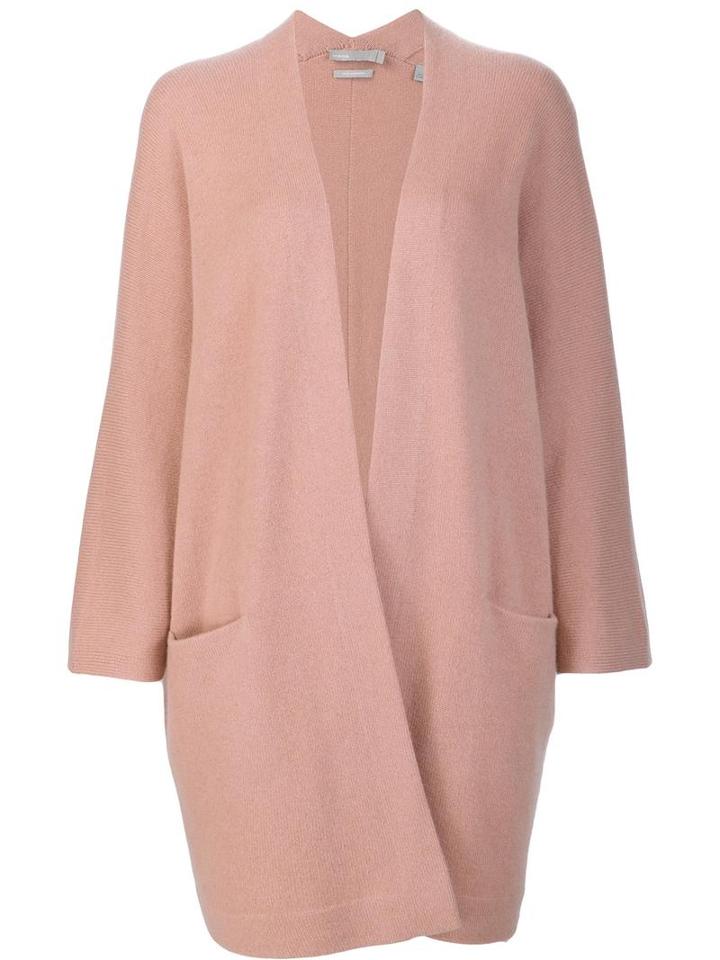 Vince Shawl Lapel Mid Cardigan, Women's, Size: Medium, Pink/purple, Cashmere