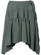 J.w.anderson Drape Mini Skirt, Women's, Size: 10, Grey, Viscose/silk