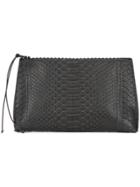 B May Snakeskin Make Up Bag - Blue