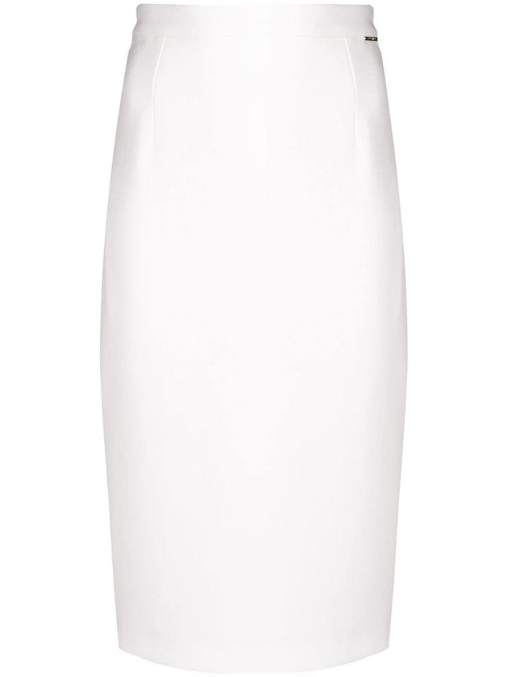 Styland Midi Pencil Skirt - White