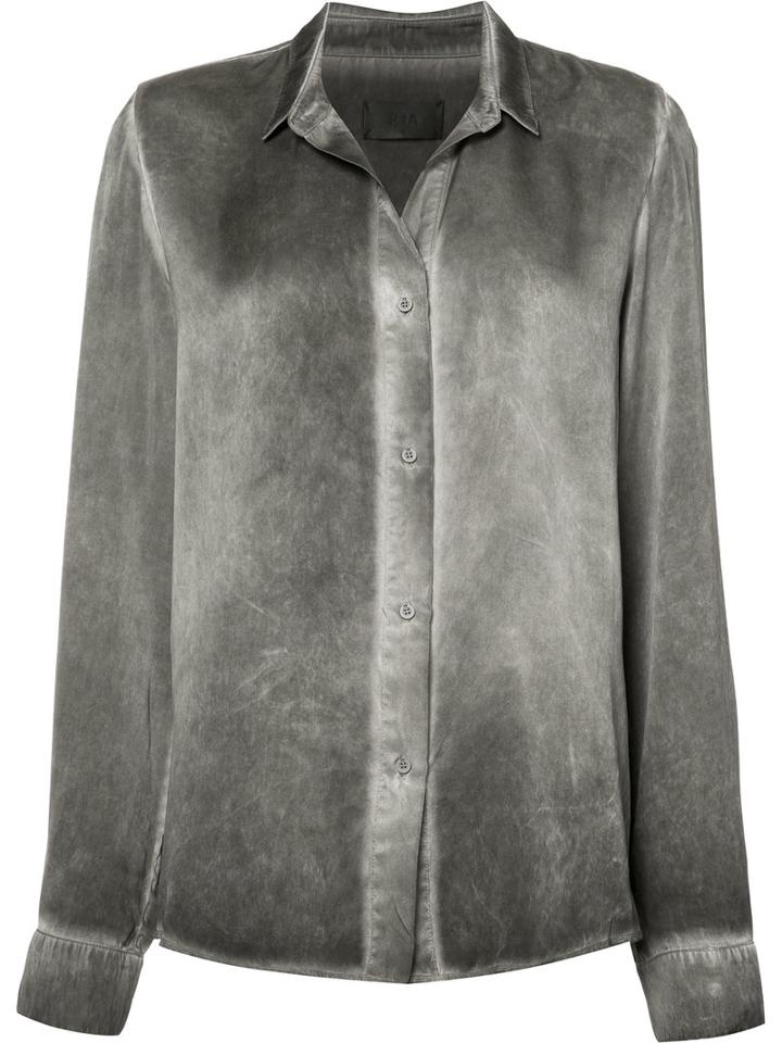 Rta - Loose-fit Shirt - Women - Silk - M, Women's, Grey, Silk
