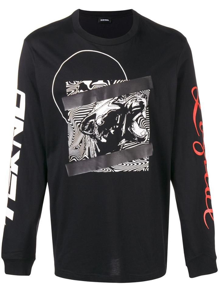 Diesel T-just-ls-ws Sweatshirt - Black