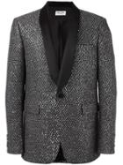 Saint Laurent 'iconic Le Smoking 70's' Jacket, Men's, Size: 48, Black, Polyester/virgin Wool/acrylic/silk