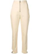 Fendi High-waist Zip-front Trousers - Neutrals