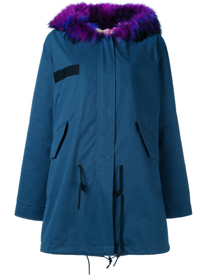 Liska Fur Collar Parka - Blue