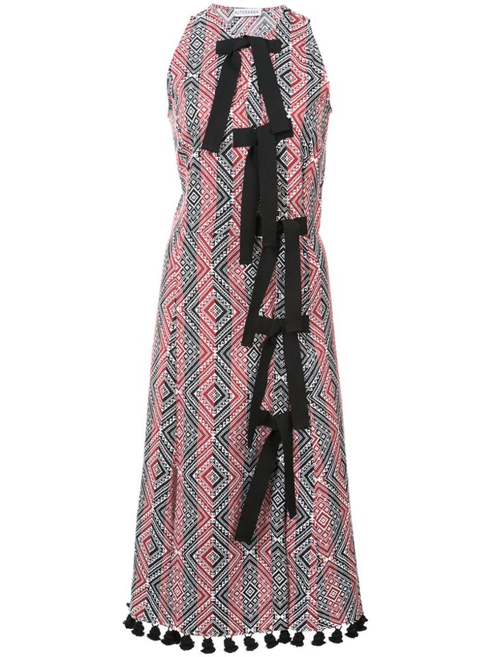 Altuzarra Bow Printed Dress - Red