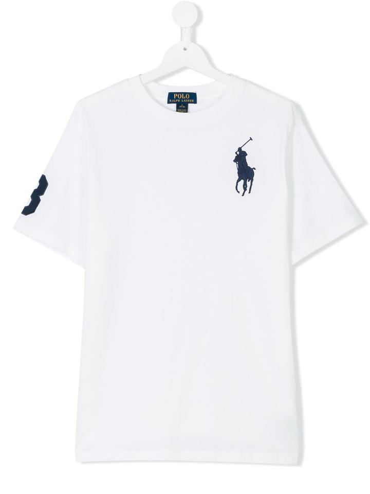 Ralph Lauren Kids - Embroidered Logo T-shirt - Kids - Cotton - 14 Yrs, White