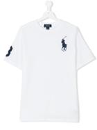 Ralph Lauren Kids - Embroidered Logo T-shirt - Kids - Cotton - 14 Yrs, White