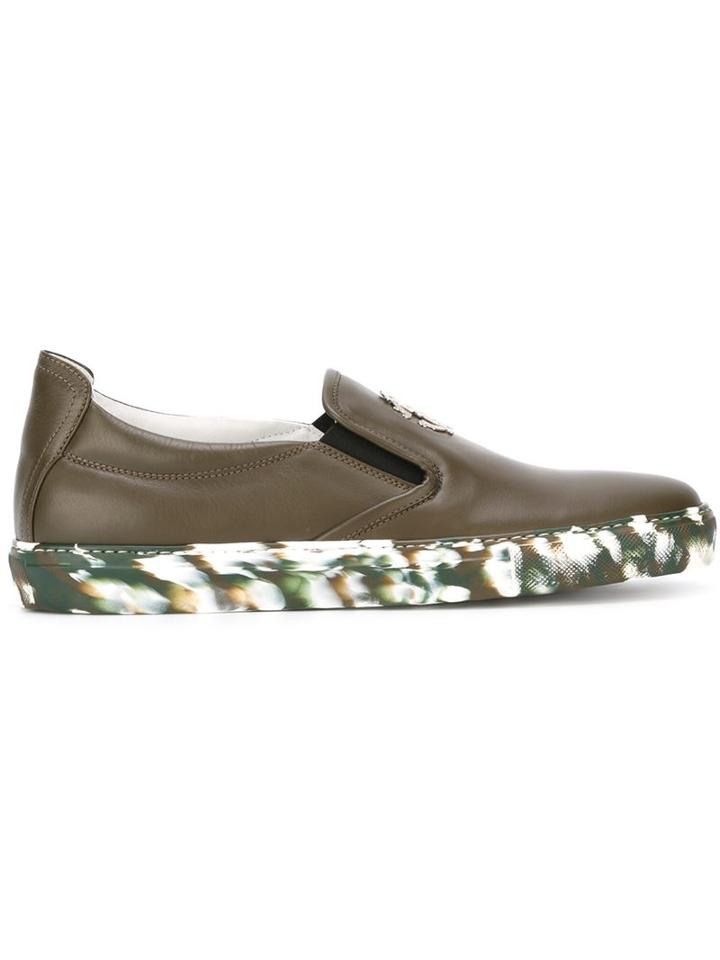 Roberto Cavalli Logo Plaque Slip On Sneakers