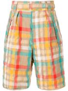 Sacai Check Shorts - Nude & Neutrals