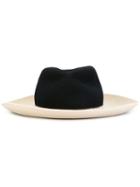 Forte Forte Bicolour Panama Hat, Women's, Size: Medium, Nude/neutrals, Wool