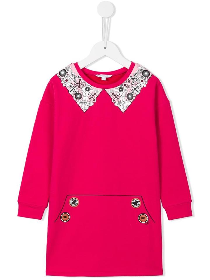 Little Marc Jacobs Printed Sweatshirt Dress, Girl's, Size: 12 Yrs, Pink/purple