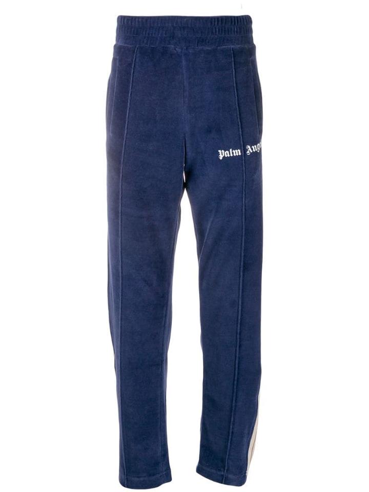Palm Angels Striped Side Track Pants - Blue